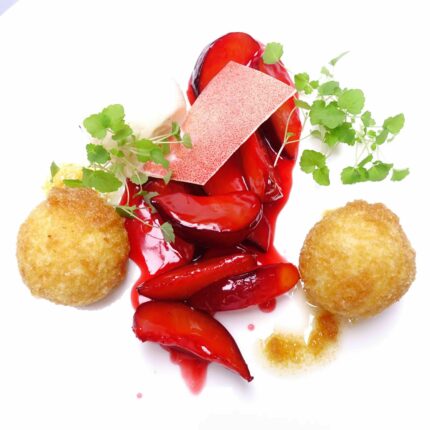 Quarkknödel mit Pflaumen-Röster